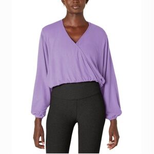 Beyond Yoga Lilac Wrapped Up Pullover Top